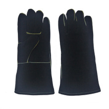 Black BBQ Gloves Welding Leather Gloves for Welders